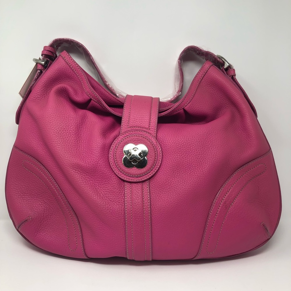 Maxximum Pink Pebbled Leather Bag